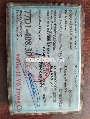 Thanh lý xe Yamaha Sirius 2017