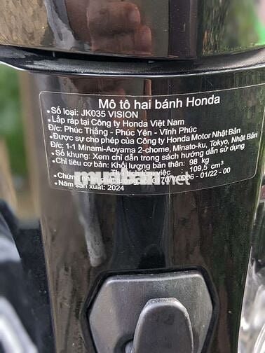 Honda Vision 2025 Xám 4000km