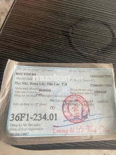 nhà dư cần bán lại xe honda