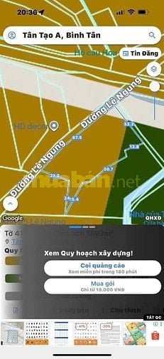 🏡Đất  1250m2 mặt tiền Lê Ngung ,Tân Tạo, Bình Tân 