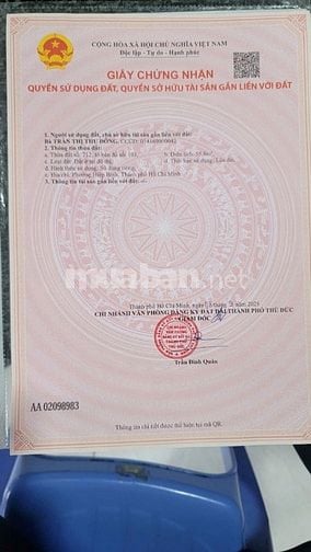 4,6ty SHR 56m² (4,5×14) Hẻm ôtô KĐT VẠN PHÚC Phường Hiệp Bình Phước TĐ