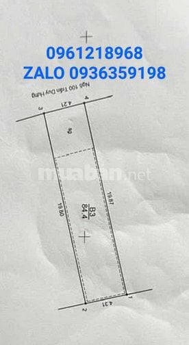 Bán Nhà ĐẤT MẶT HỒ TRUNG KÍNH. NGÕ 110 TRẦN DUY HƯNG CẦU GIẤY DT 88 M 