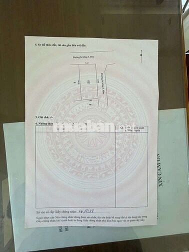Chính chủ gởi bán lô đất phong nam hoà châu phường hoà xuân