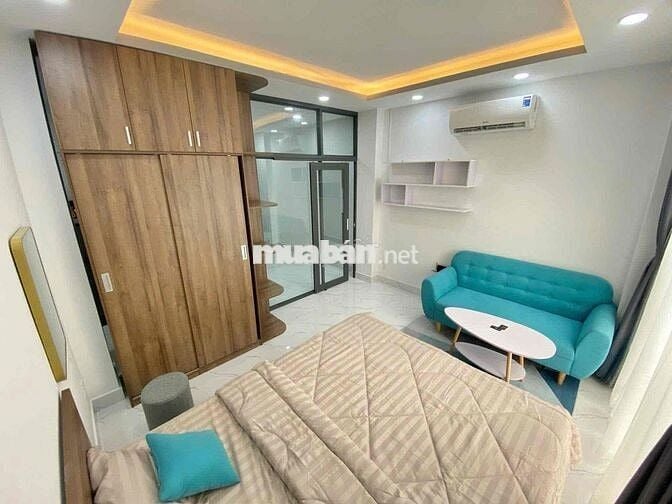 Căn hộ 1PN tách bếp cửa sổ trời đón nắng, full nội thất, sofa lớn