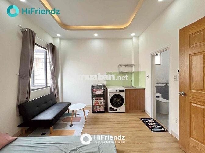 💫STUDIO BAN CÔNG NGAY NGÃ TƯ BỐN XÃ - FULL NT MÁY GIẶT RIÊNG