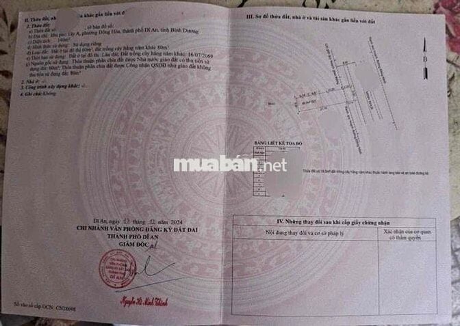 Đất mặt tiền Đông Minh, Phường Đông Hoà, TP Dĩ An.