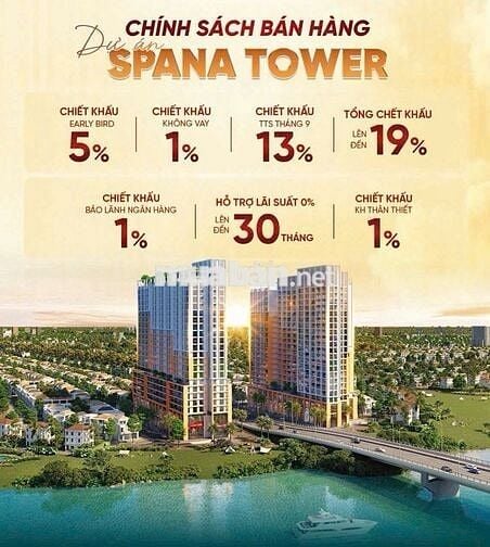 Sở hữu căn hộ 1PN+ view sông cực đẹp tại Spana Tower giá chỉ 3tỷ