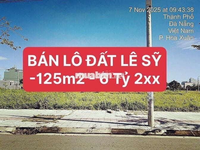 BÁN ĐẤT LÊ SỸ HOÀ XUÂN ĐƯỜNG 10,5m - DT 125m2 - 6 Tỷ 240