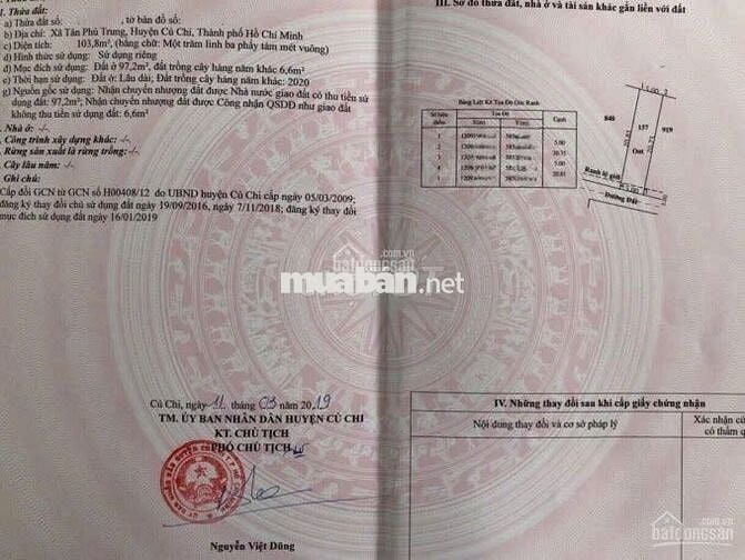 Đất ngay gần bệnh viện Xuyên Á, 103m2 giá 1,35 tỷ, sổ hồng riêng