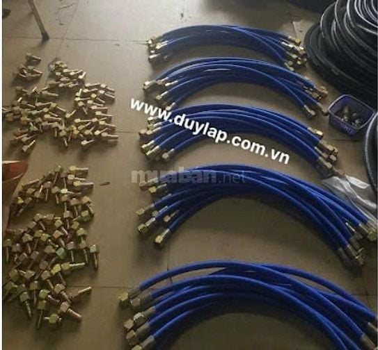 Ống chịu nhiệt teflon bọc lưới inox, bọc bố vải xanh, đỏ