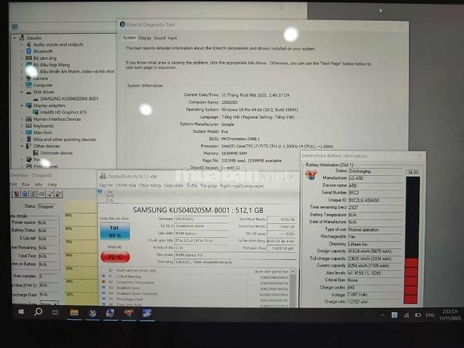 Laptop Google Pixcel  i7 - 7y75 | 16Gb | ssd 512Gb | 12.3" 2k 