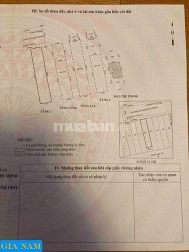 BÁN NHÀ MẶT TIỀN : 107 - 109 AN DƯƠNG VƯƠNG - P. 8 - Q. 5 HCM