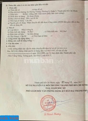 BÁN NHÀ MẶT TIỀN : 107 - 109 AN DƯƠNG VƯƠNG - P. 8 - Q. 5 HCM