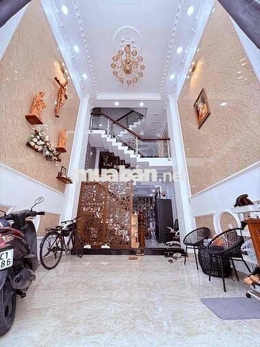 NHÀ MỚI LÊ ĐỨC THỌ, HẺM 6M, 5 TẦNG 60M2 ( 4x15 ), NGAY CẦU TRƯỜNG ĐAI