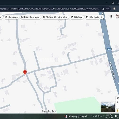 BÁN ĐẤT 2 MẶT TIỀN ĐỐI DIỆN NHÀ VĂN HOÁ ẤP - GẦN CẦU RẠCH MIỄU 2