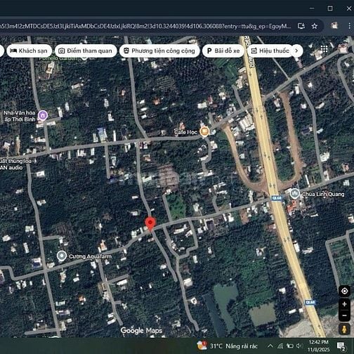 BÁN ĐẤT 2 MẶT TIỀN ĐỐI DIỆN NHÀ VĂN HOÁ ẤP - GẦN CẦU RẠCH MIỄU 2