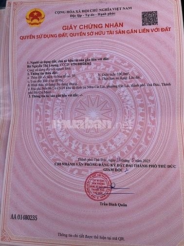 chuyên bán đất nền KDC số 1. P.Thạnh Mỹ Lợi.Quận 2.Diện tích đa dạng.