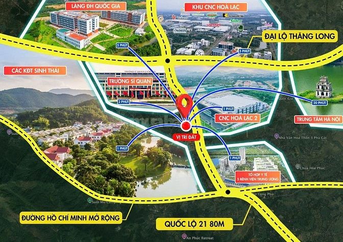 🔥 BÁN ĐẤT FULL THỔ CƯ – PHÚ CÁT - HÒA LẠC – ĐƯỜNG Ô TÔ TRÁNH NHAU 🔥