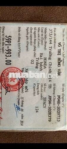 Gia đình bán xe Spacy Nhật nữ ít sử dụng