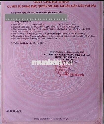 Ban đat thuan an phuong hung đinh