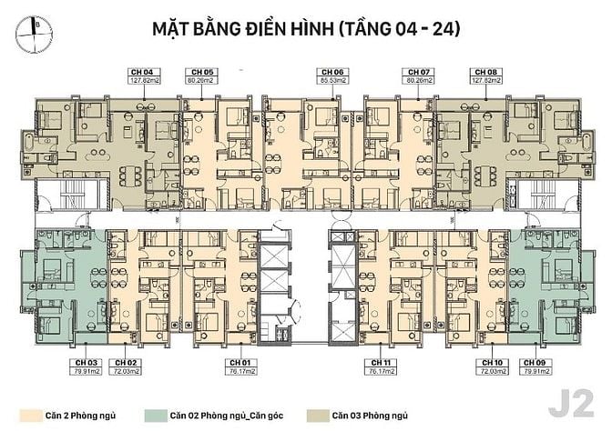 Chuyển nhượng căn 2 ngủ Jade Square - Nguyễn Đình Tứ