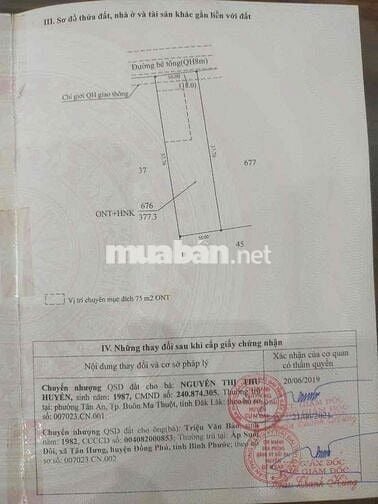 Lô đất đẹp 10x37 hẻm cấp 1 tỉnh lộ 8 Cư Suê, view khu đấu giá eapok