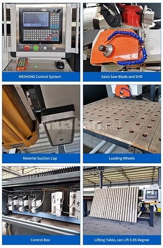 MÁY CẮT ĐÁ CẦU 5 TRỤC ( BẢO HÀNH 24 THÁNG ) 