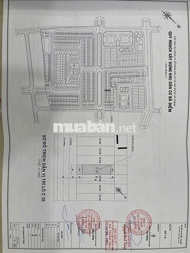 CHÍNH CHỦ BÁN ĐẤT 5X20M KDC AN THỊNH BÀ ĐIỂM 4 HM