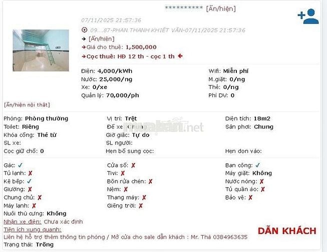 Cho thuê phòng trọ Xã Hiệp Phước, Huyện Nhà Bè