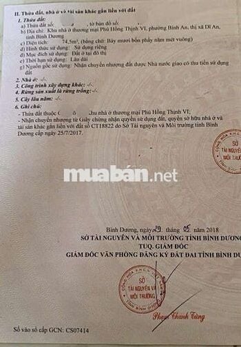 Đất trục chính kdc phường Bình An Tp Dĩ An