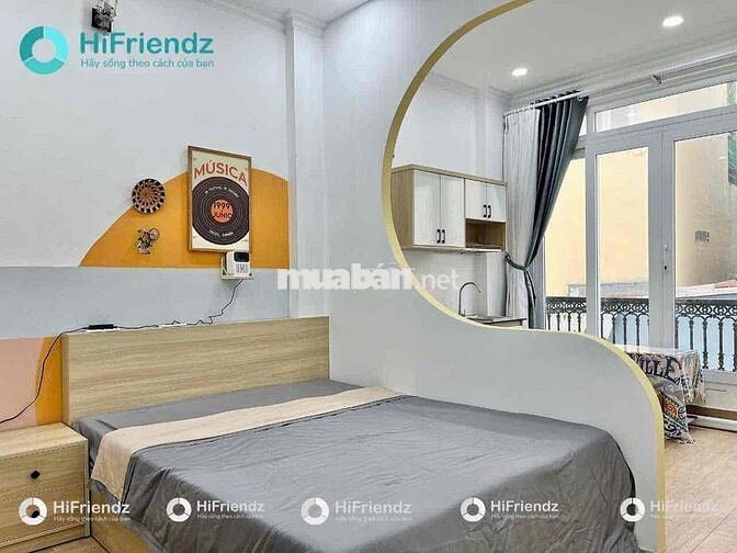 STUDIO TÁCH BẾP CÓ BAN CÔNG FULL NỘI THẤT NGAY CÔNG VIÊN PHÚ LÂM