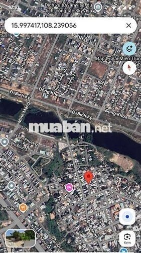 Bán đất sau lưng nhà mặt tiền đường Bình Kỳ- Hòa Quý - Đà Nẵng