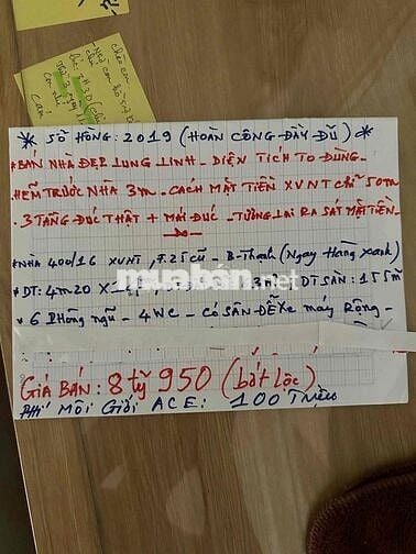 SỔ HỒNG 2019 ( HOÀN CÔNG ĐẦY ĐỦ) BÁN NHÀ ĐẸP LUNG LINH, DIỆN TÍCH TO