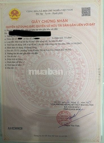 Chính chủ bán 2 lô đất đẹp Xuân khanh