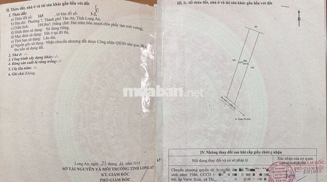 Bán đất ĐẸP 6m x 41m FULL THỔ CƯ hẻm Nguyễn Văn Trung, P7, TP Tân An