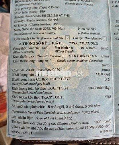 Kia K5 2022 2.0 Premium - 72000 km