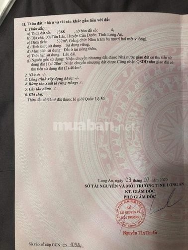 bán gấp giảm 20% trước tết đất mặt tiền ql đã san lấp