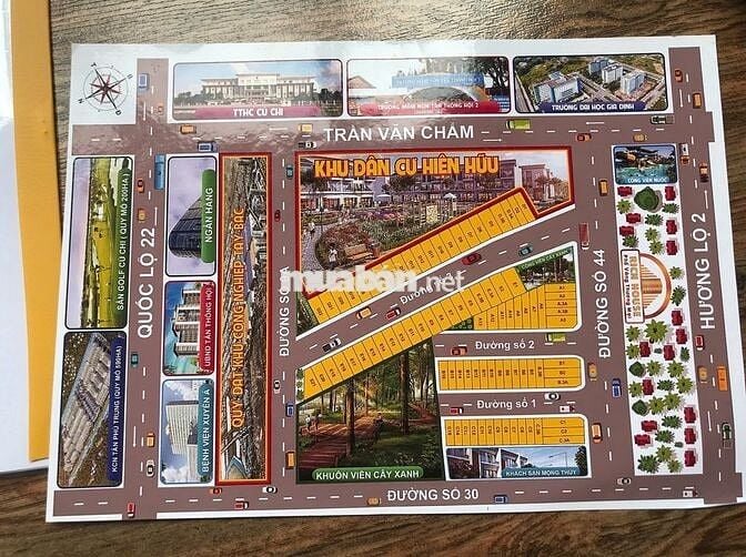 Bán đất full thổ cư 180m2 2 mặt tiền xã Tân Thông Hội Củ Chi Giá 5 tỷ