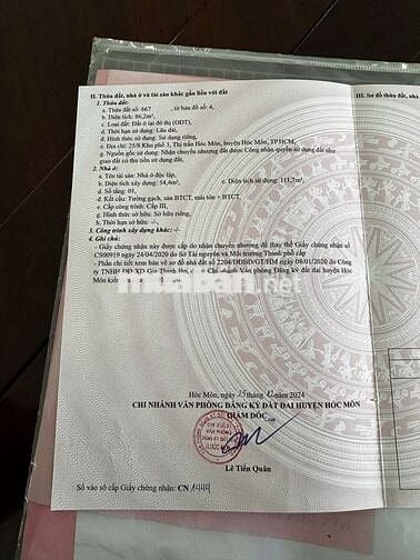 Chính chủ cần bán nhà tt hóc môn khu vực sầm uất ngay bùng binh lê lợi