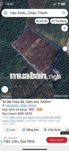 Cần bán đất 10x67m (TC 50m²) tại Hảo Đước – Tây Ninh, giá 550tr.