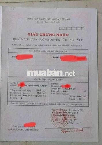 Bán nhà mặt tiền Phú Định, P16,Q8 6,8x15.2m sổ riêng 7 tỷ