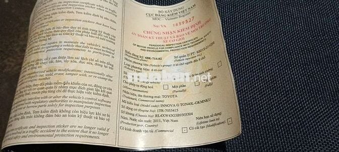 Toyota Innova G 2011 Bạc