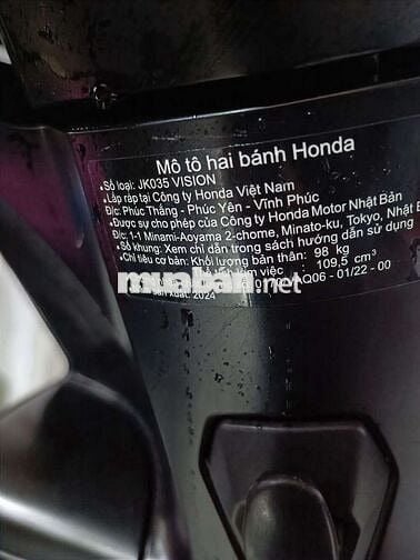 Honda Vision 2024 Đen 7800 km