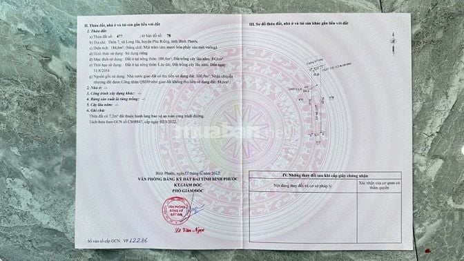 Bán đất nền KDC long hà, gần 3 KCN Long Tân – Long Hà – Bù Nho