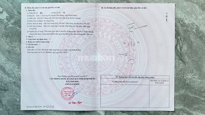 Bán đất nền KDC long hà, gần 3 KCN Long Tân – Long Hà – Bù Nho