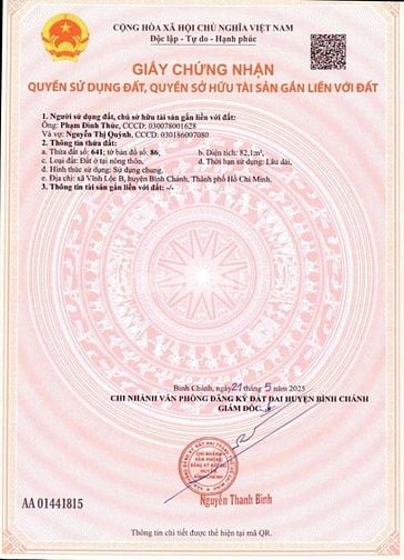 Sang nhượng khu đất xã Vĩnh lộc, huyện Bình chánh, TP.HCM.