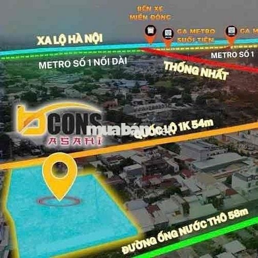 Căn hộ 2PN Bcons Asahi Dĩ An, giá 2.8 tỷ, nhận nhà Quý 2/2027