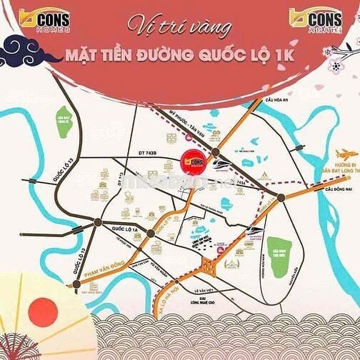 Căn hộ 2PN Bcons Asahi Dĩ An, giá 2.8 tỷ, nhận nhà Quý 2/2027