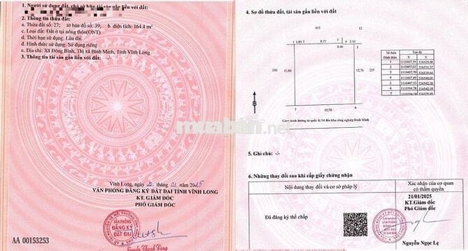 Bán Đất SIÊU ĐẸP - ngang 12,7m - ngay cổng KCN Bình Minh, Vĩnh Long