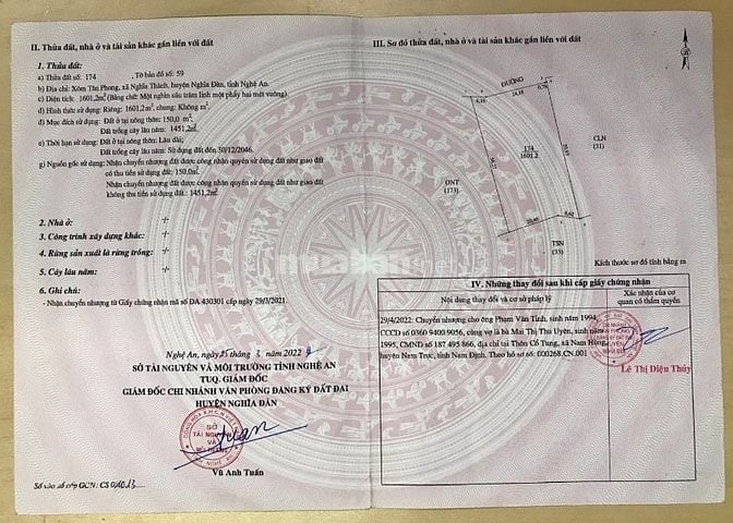 Bán đất tại Nghĩa Đàn Nghệ An thông qua đấu giá là TSBĐ tại MSB lần 3